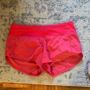 Pink lululemon shorts